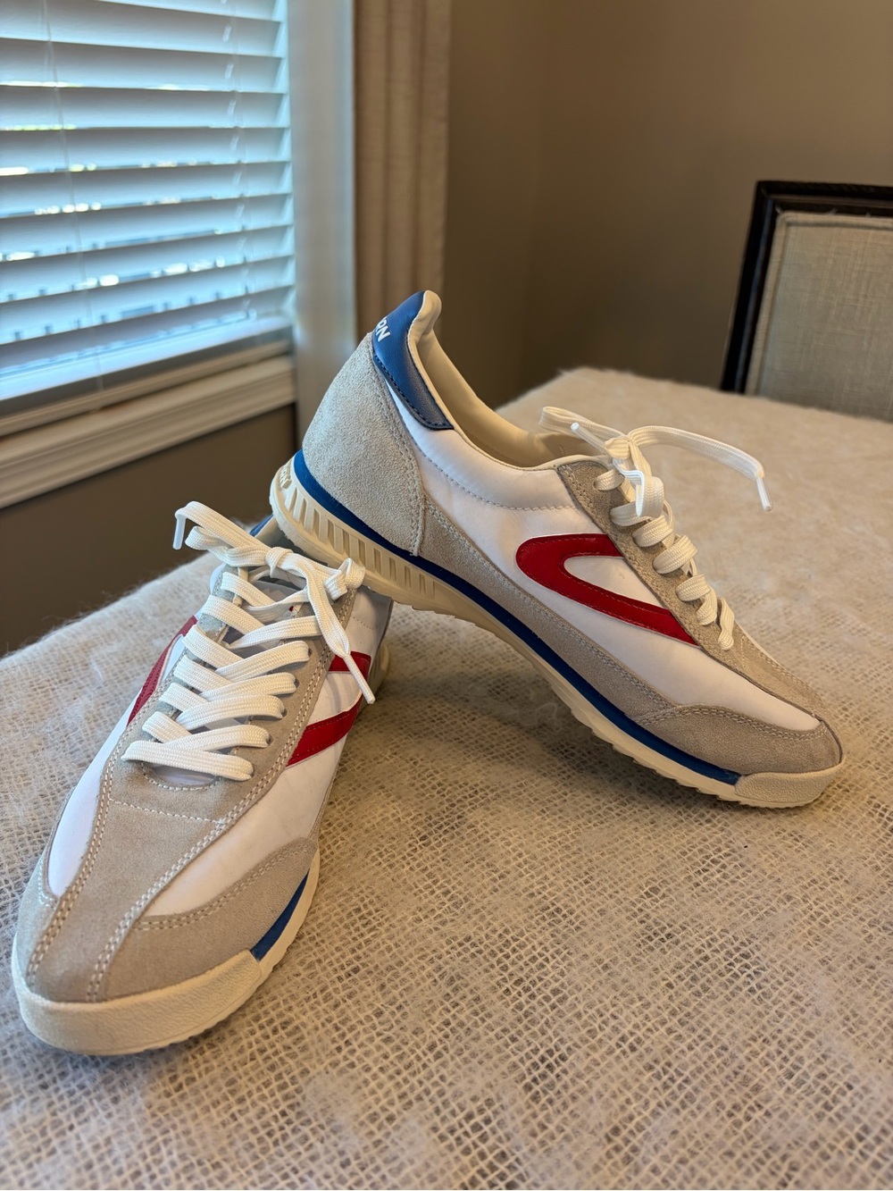 Tretorn Rawlins 2.0  red/ white/ blue .  EUC size 7.5